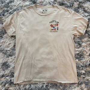 Retro Fight Club Beige T-Shirt